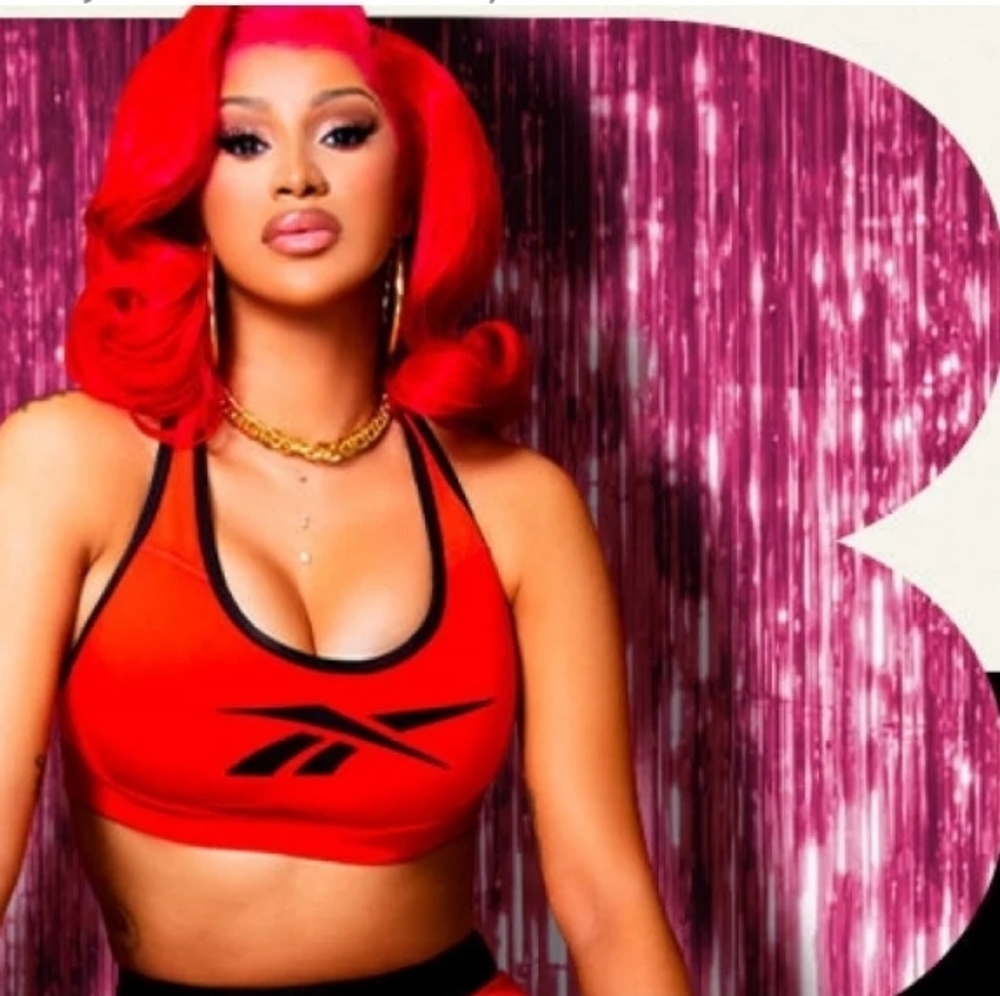 Reebok x Cardi B Hero Collections Racerback Bra Medium Impact Red Size Small New